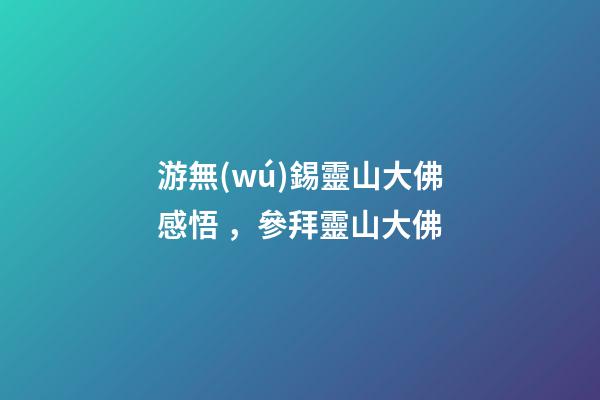 游無(wú)錫靈山大佛感悟，參拜靈山大佛